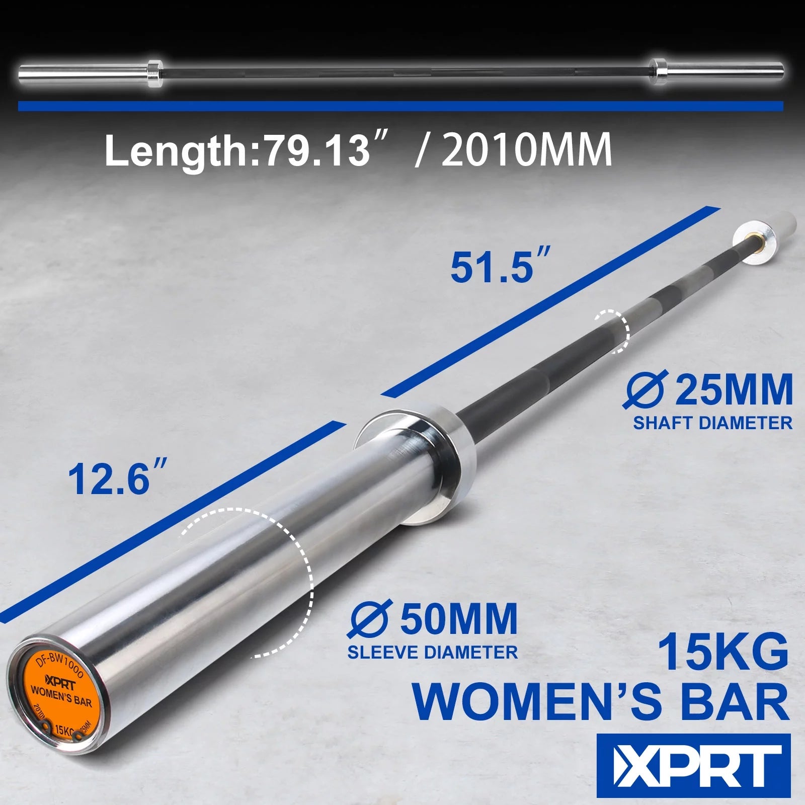 15KG Olympic Weightlifting Barbell Women'S Bar Rated 1000Lbs